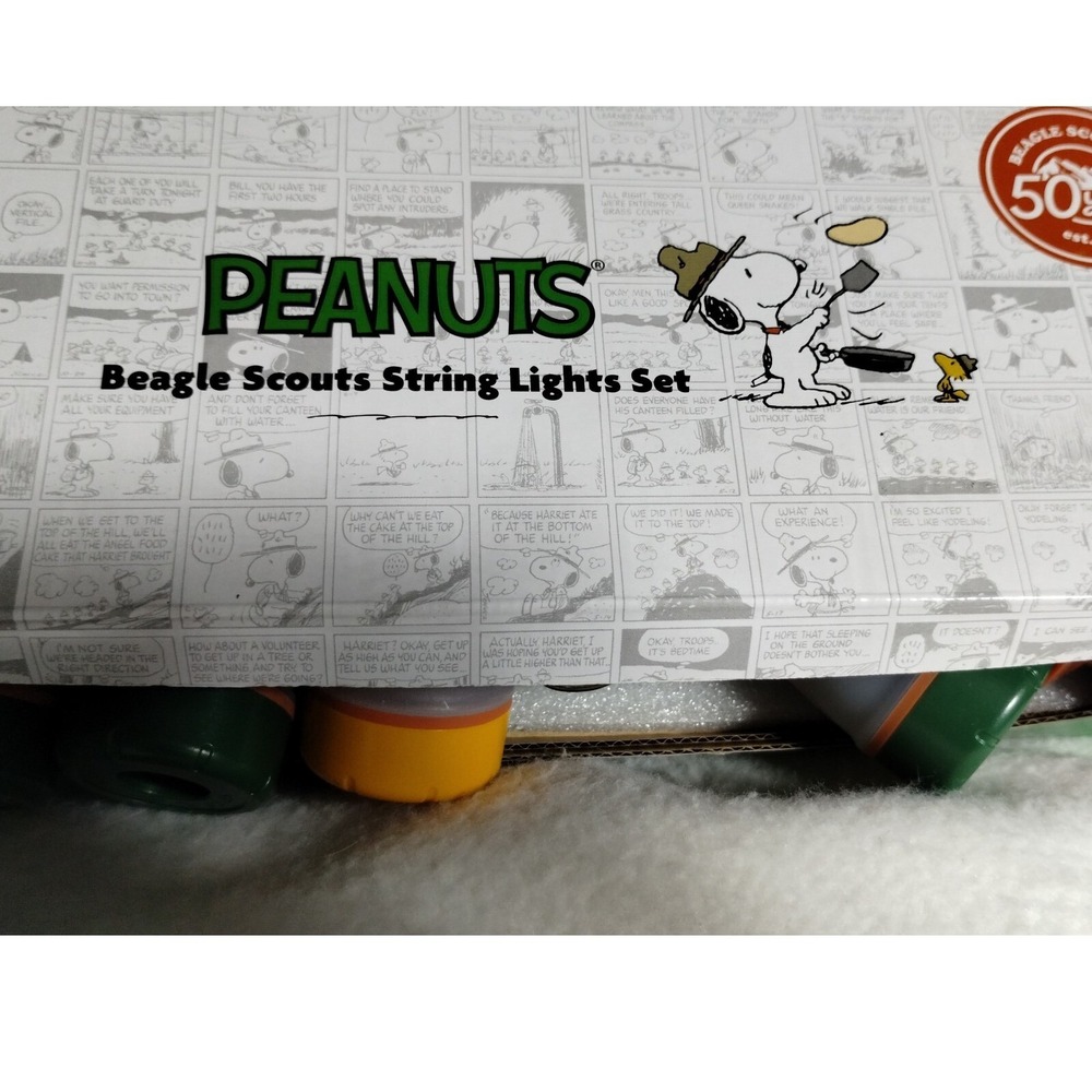 Peanuts Beagle Scouts String Lights Set 10 LED Flashing Water Repellent - Picture 4 of 16